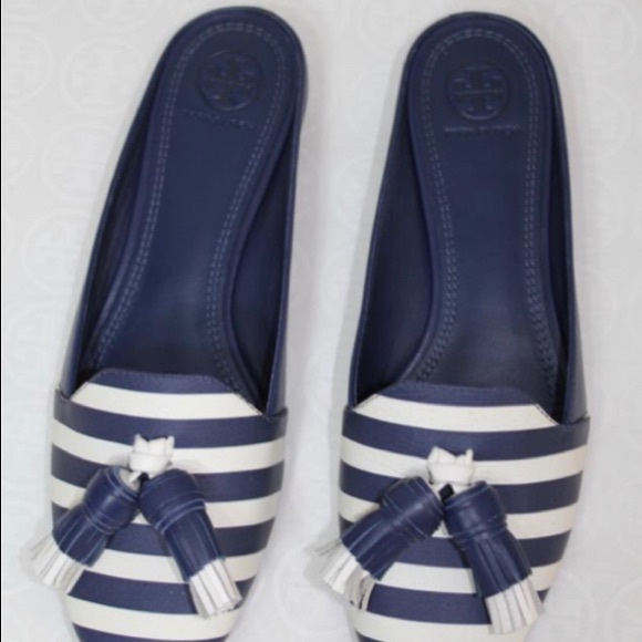 Tory Burch Navy Blue White Nautical - Picture 2 of 2
